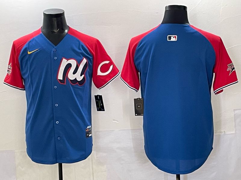 Men Cincinnati Reds Blank Blue red All star 2025 Nike MLB Jersey style 01->cincinnati reds->MLB Jersey